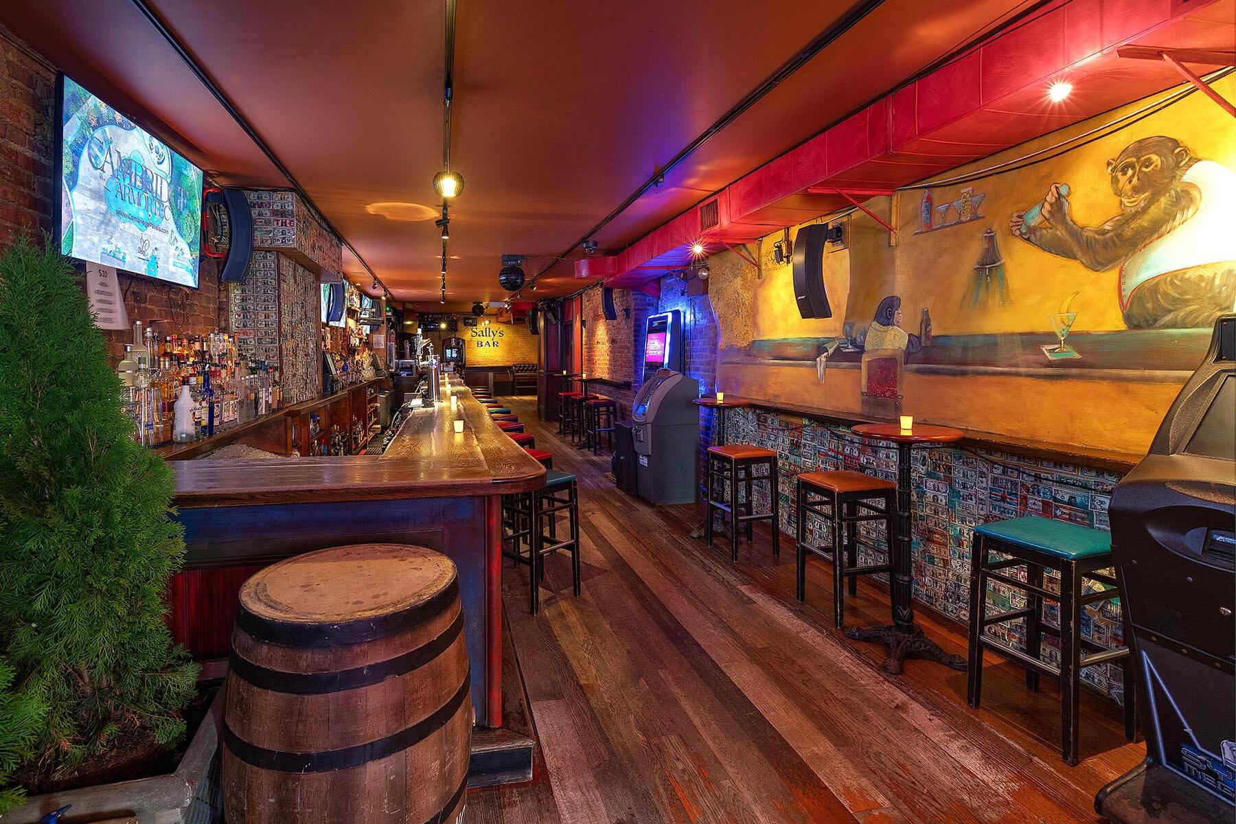 a view of our bar and table setting